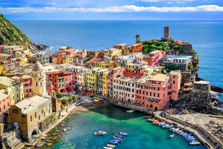 Vernazza på Italiens riviera