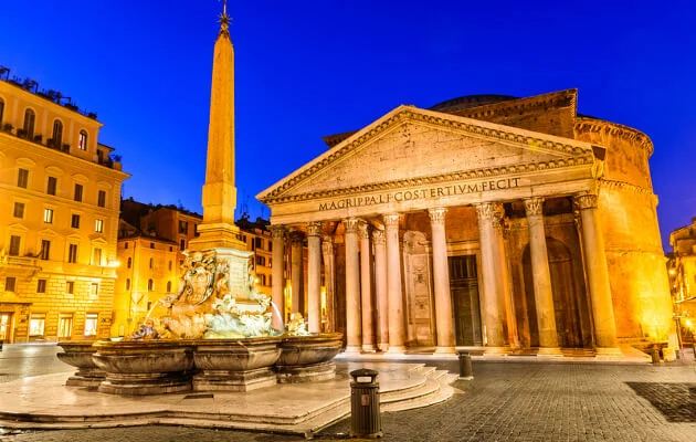 Pantheon og Piazza della Rotonda