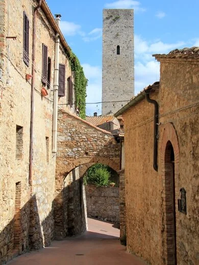 Pragtfuldt vejr over San Gimignano